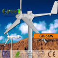 3PCS Blades 5kw Low Rpm Wind Turbine with Controller